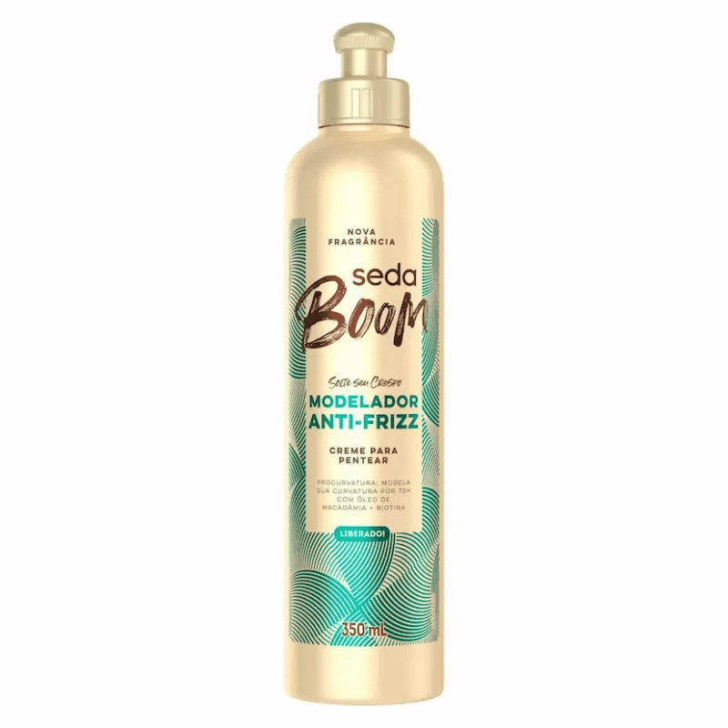 Creme para Pentear Seda Boom Pro Curvatura Modelador Antifrizz Frasco 350ml em Oferta na Shopee