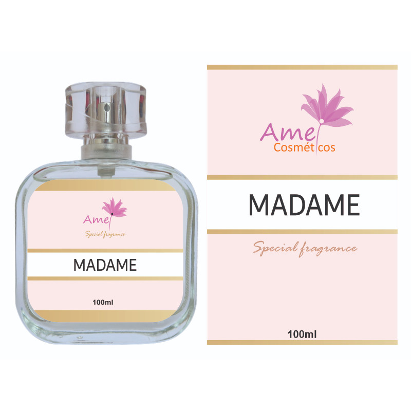 Perfume Madame Feminino Amei Cosméticos Alta Fixação 33% de Essência Importada EDP