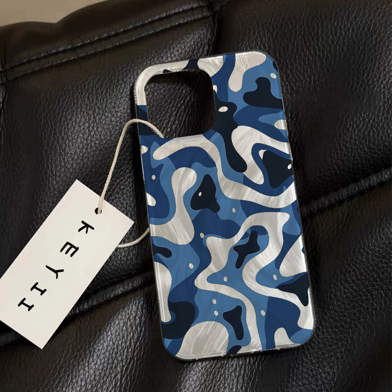 Capinha Camuflagem Azul iPhone 16 15 17 14 13 12 11 Pro Max iPhone 7 8 plus Anti-impacto Capa em Oferta na Shopee