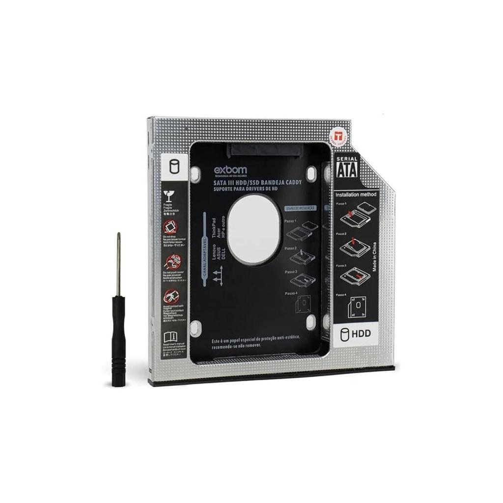 Adaptador Caddy para HD/SSD 9.5mm Exbom em Oferta na Shopee