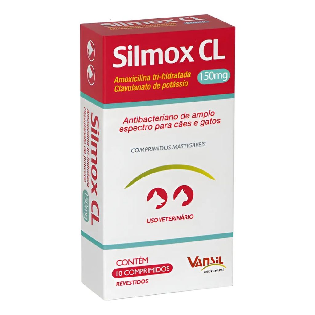 Silmox CL 150mg Para Cães e Gatos com 10 Comprimidos Vansil