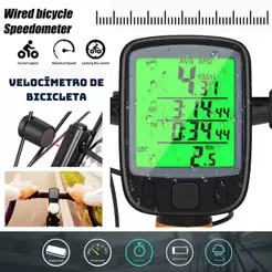 Ciclocomputador Multifuncional: Medidor de Velocidade, Cronômetro, Odômetro, Luz Noturna e à Prova d’Água
