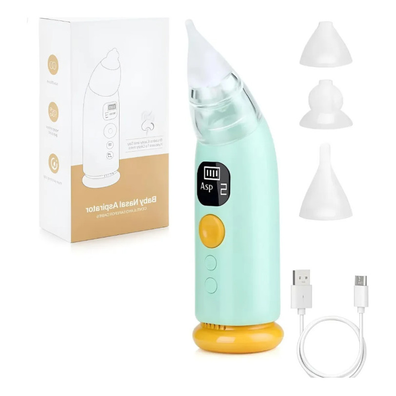 Aspirador Nasal para Bebês e Crianças Elétrico e Recarregável Fácil de Limpar e Levar Alívio 2025！