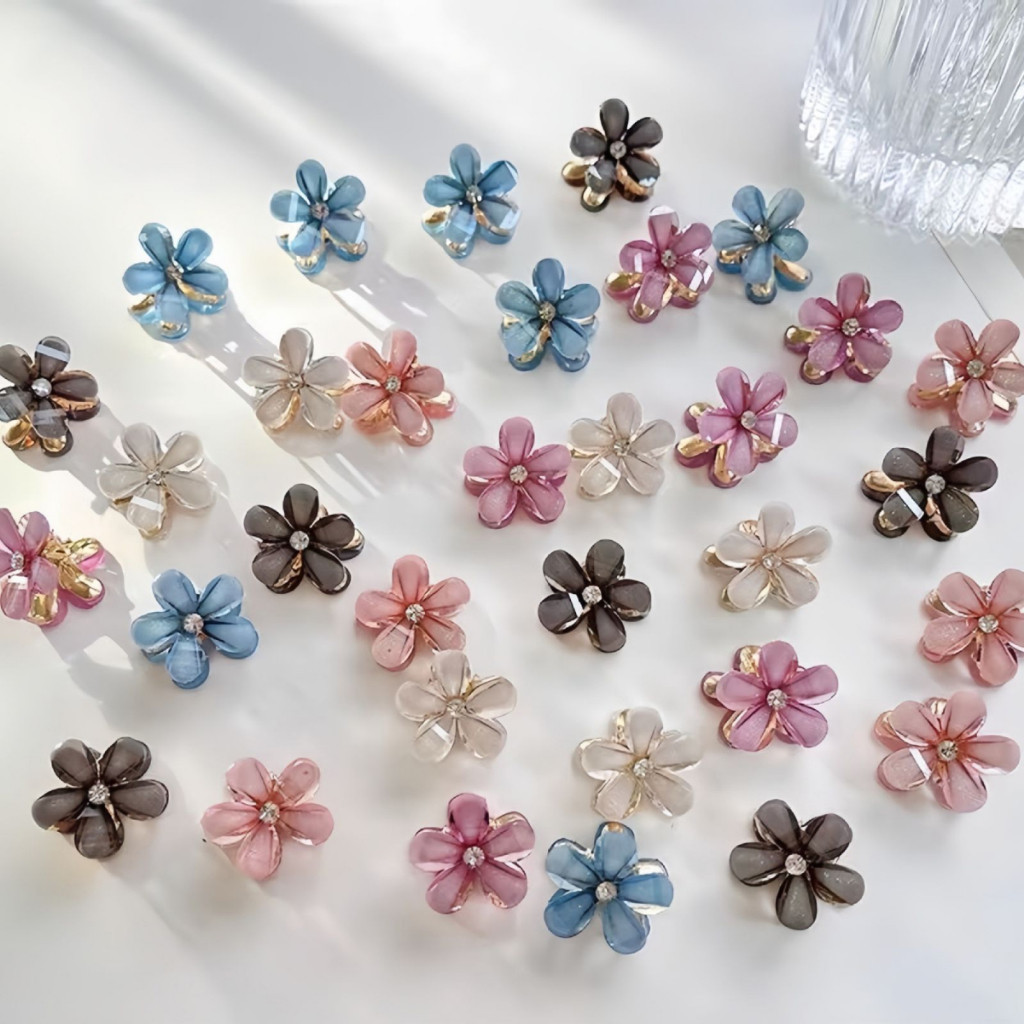 Kit 12/24/36 Peças Presilhas Piranha Flor Dupla Face – Grampos de Cabelo para Meninas e Acessórios de Estilo em Oferta na Shopee