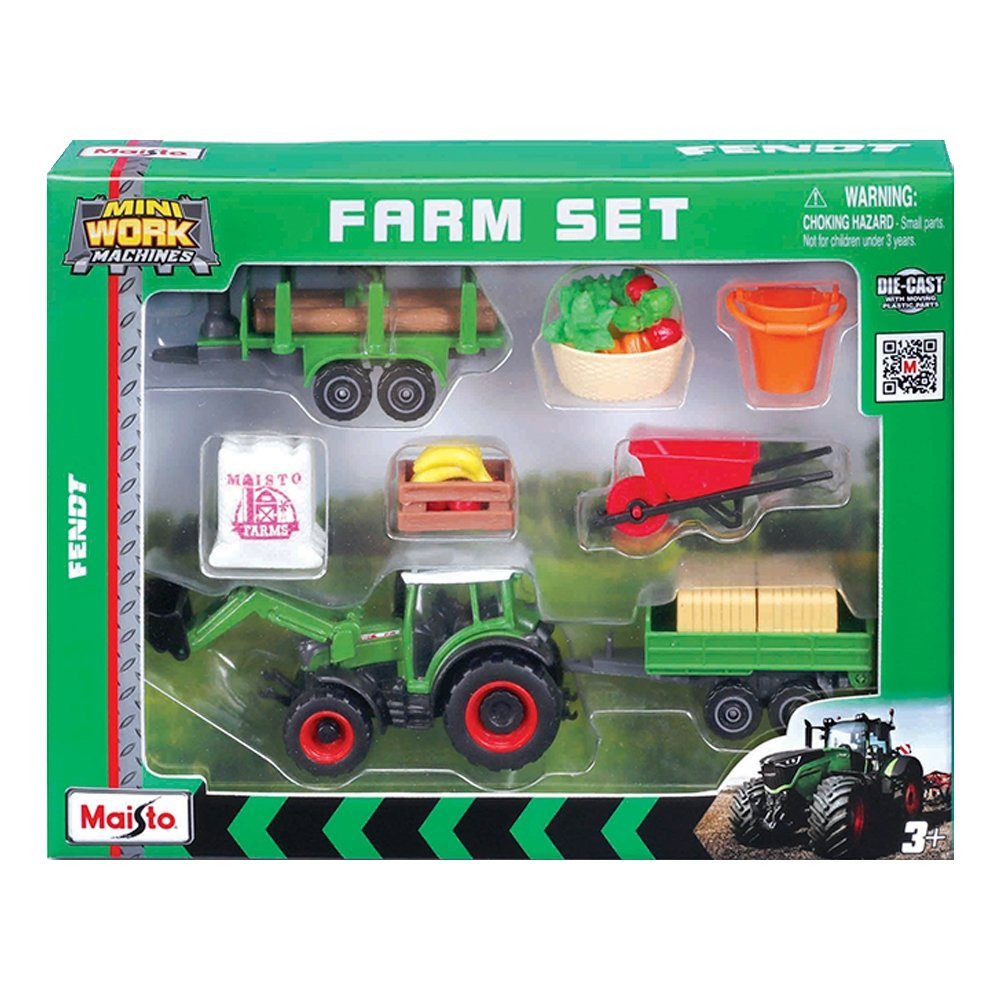 Mini Trator Maisto Farm Set Verde com Acessórios em Oferta na Shopee