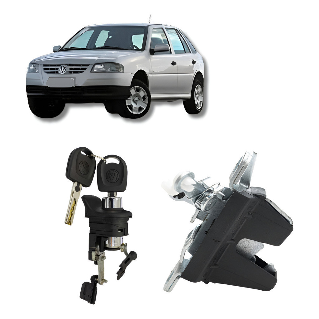 Fechadura E Maçaneta Eletrica Cilindro Porta Malas Gol G4 em Oferta na Shopee