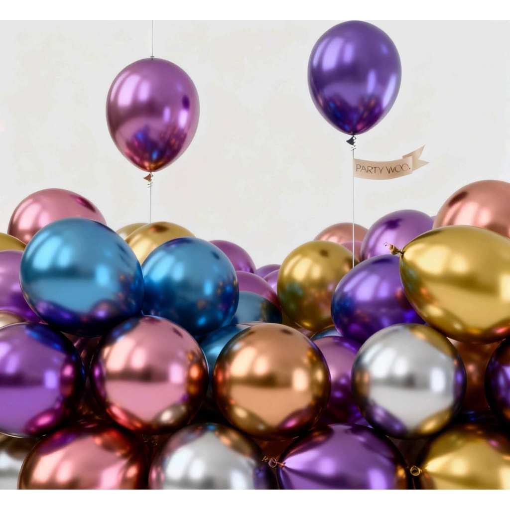 50 Balão Bexiga Metalizada Nº 5 Decoração De Festa Metalizada Aniversário Casamento Evento Painel em Oferta na Shopee
