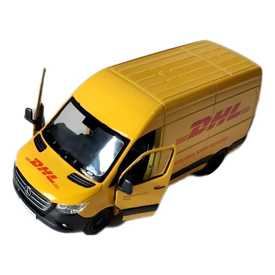 Miniatura Van Mercedes Benz Sprinter Dhl Carrinho Metal