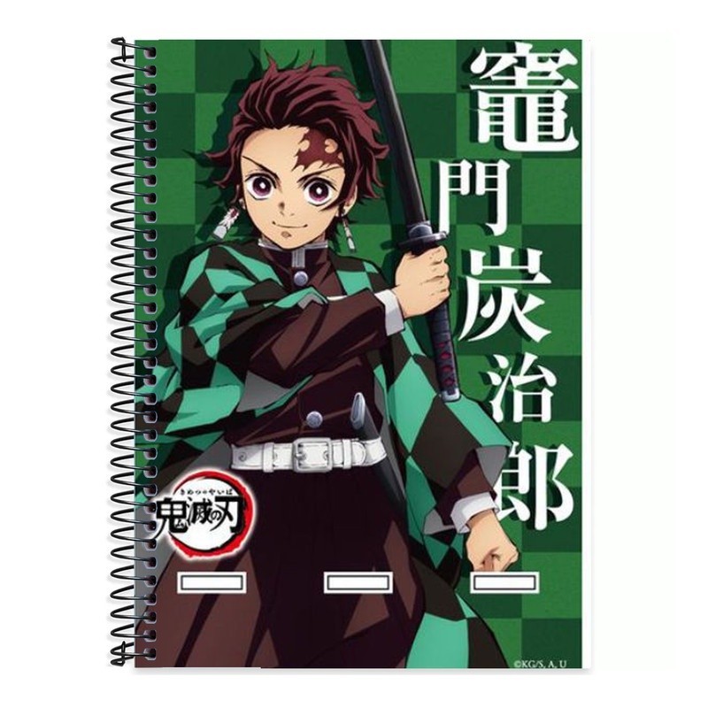 Caderno Escolar Universitário 1 Matéria 80Fls Tanjiro em Oferta na Shopee