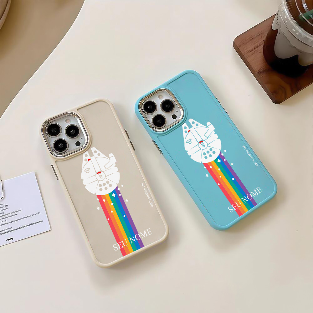 Capinha capa de Com nome personalizado pride LGBT Star Wars Para iPhone 16 15 14 13 12 11 Pro max XS MAX XR X capa