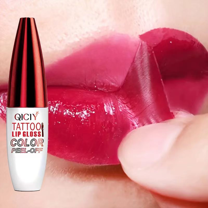 QICIY Tinta Labial Peel Off Tatuagem Batom Duradouro e à Prova d'Água Tinta Rosa Maquiagem XBTA