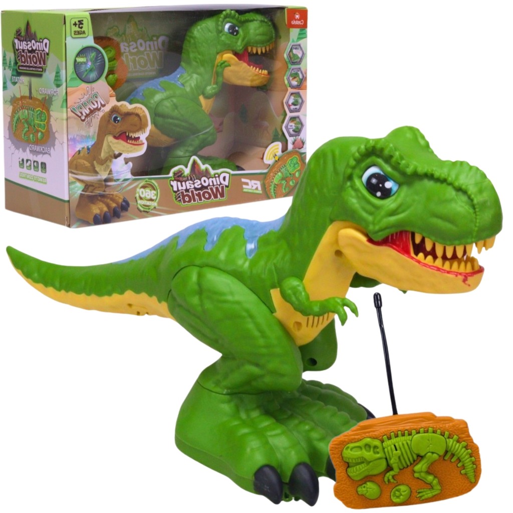 Dinossauro de Controle Remoto Anda Emite Luzes Som Verde - Castela em Oferta na Shopee