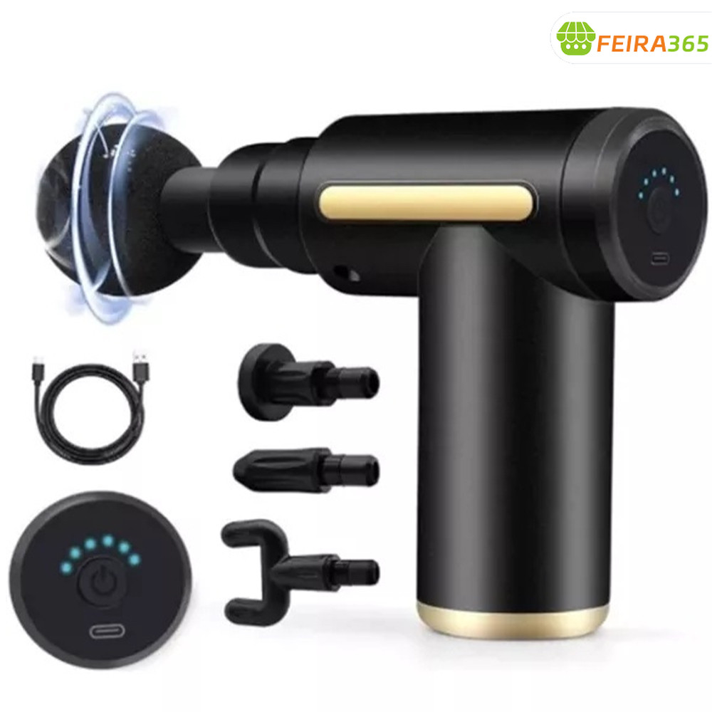 Massageador elétrico profissional portátil pistola de massagem muscular de alta frequência