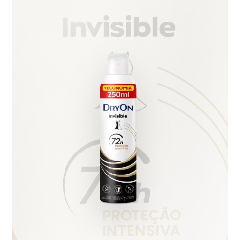 Desodorante Aerossol DryOn Invisible Wom 72h 250ml