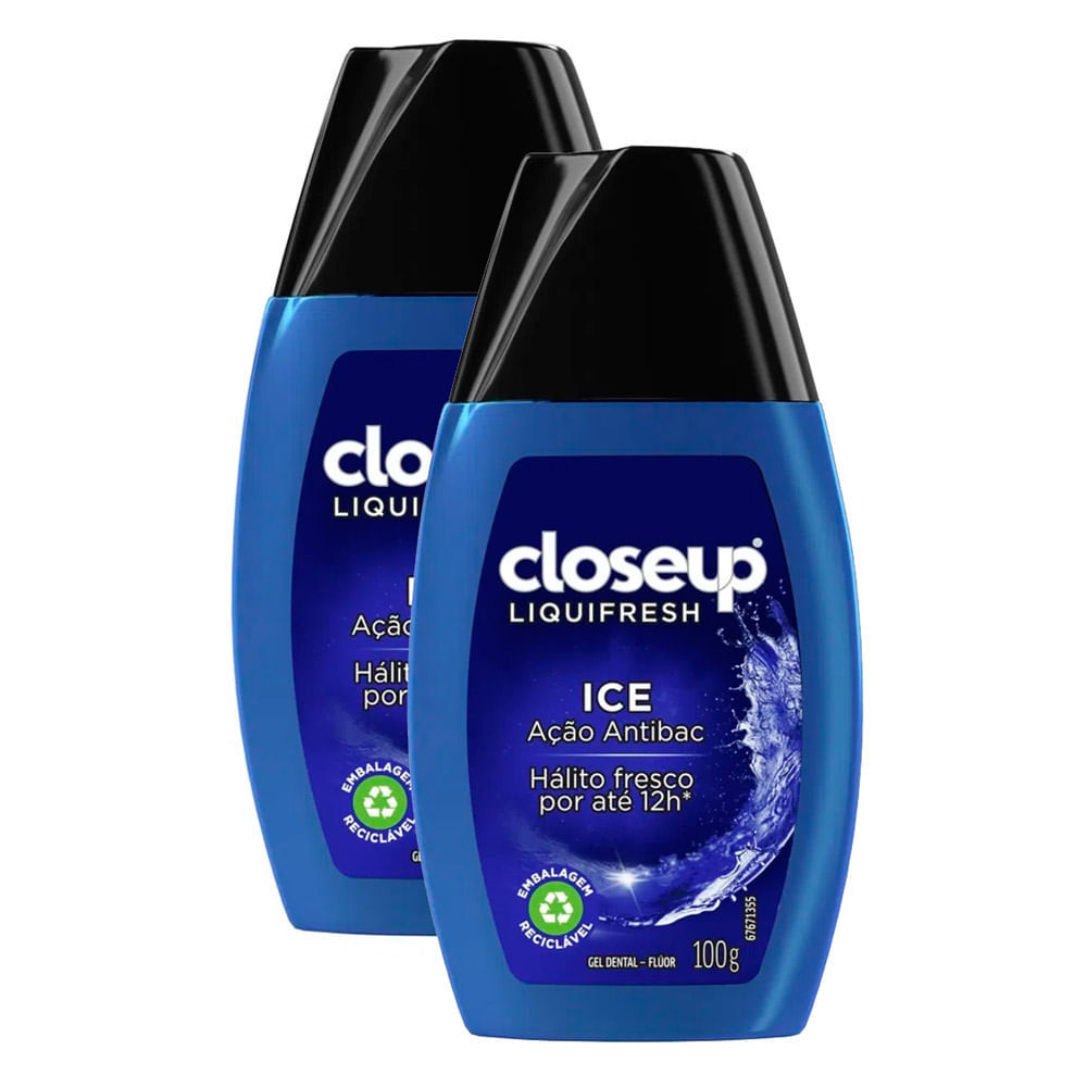 Kit 2 Gel Dental Close Up Liquifresh Ice 100g em Oferta na Shopee