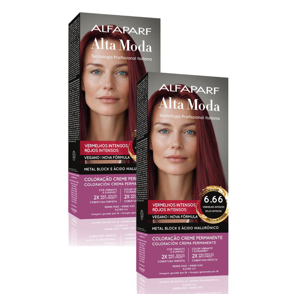 Kit 2 Tintura Creme Altamoda Alfaparf Rubi 6.66 Kit em Oferta na Shopee