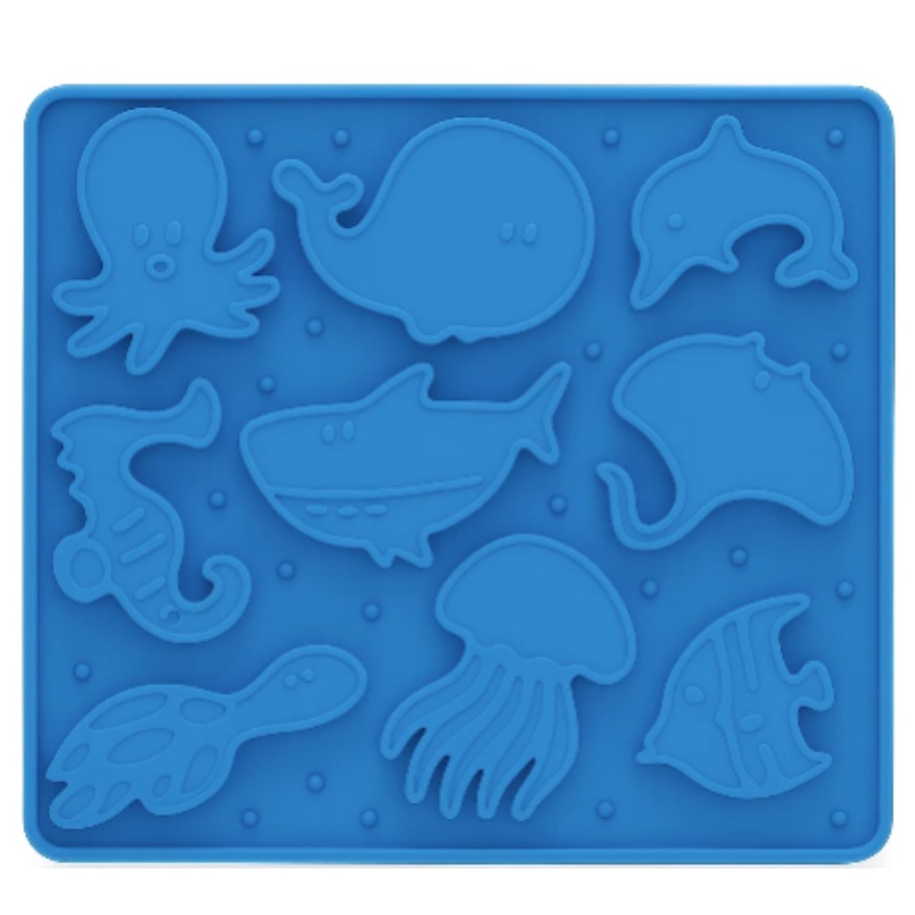 Comedouro Lento e Tapete De Lamber de Nyp Ocean Lick Para Cães e Gatos - Azul