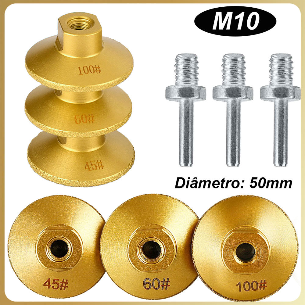 100# 45# 60#粒度 Moedor de ângulo M10 Moedor de polimento de esmeril com cabeça de moagem