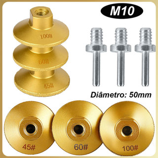 100# 45# 60#粒度 Moedor de ângulo M10 Moedor de polimento de esmeril com cabeça de moagem