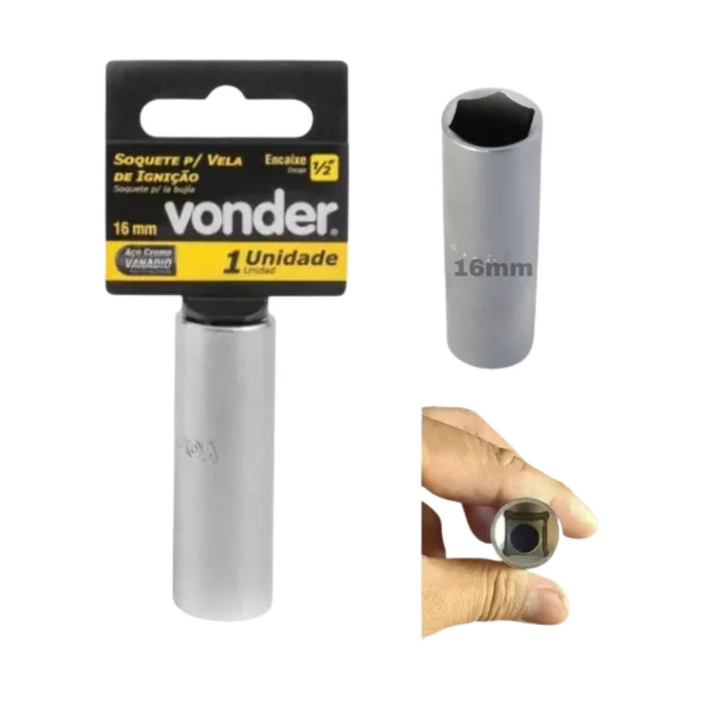 Soquete 16mm Longo Vela De Ignição Para Linha Automotiva em Oferta na Shopee