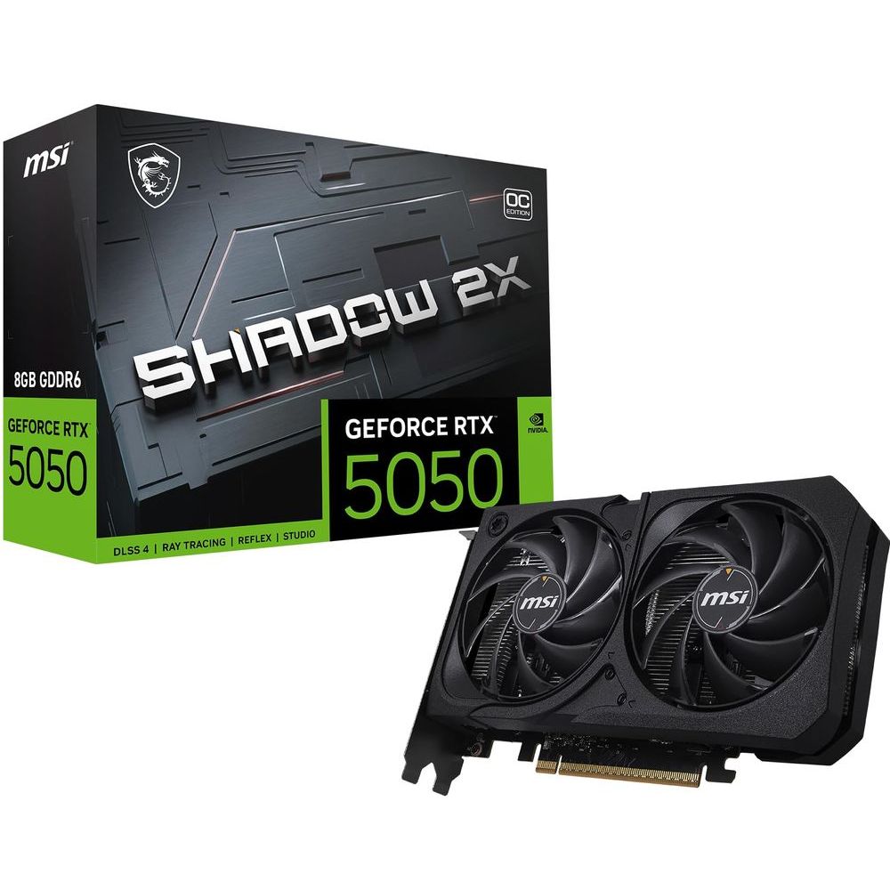 Placa de Vídeo NVIDIA GeForce MSI RTX5050 8GB Shadow  GDRR6 128 Bits - 912-V538