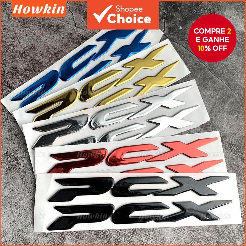  Moda 1/2 peças Emblema 3D para motocicleta com adesivo macio para Honda Pcx PCX150 125 PCX125