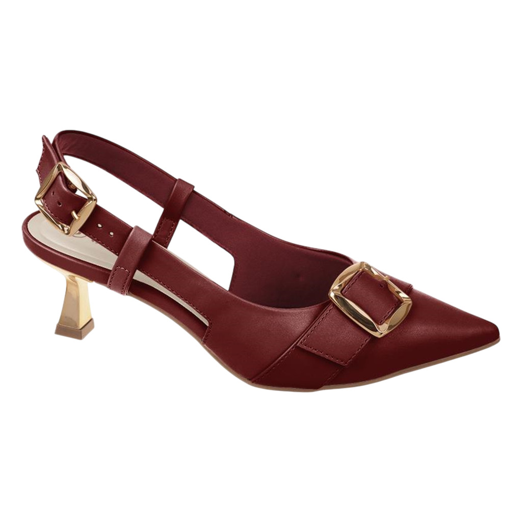 Sapato Feminino Scarpin Salto Baixo 6 Cm Bebecê T3814373 