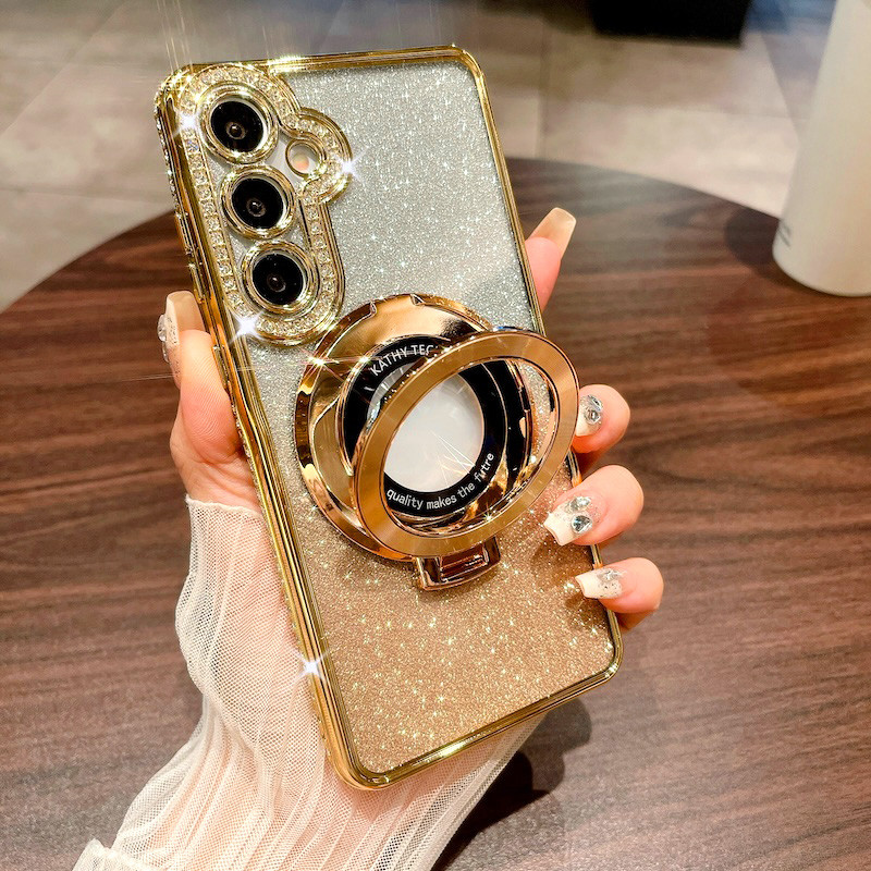 Capa Para Samsung A17 A07 A06 A16 A26 A36 A56 A14 A34 A54 A15 A25 A24 A35 A55 A05s 5G Luxo Chapeamento Gradiente Glitter