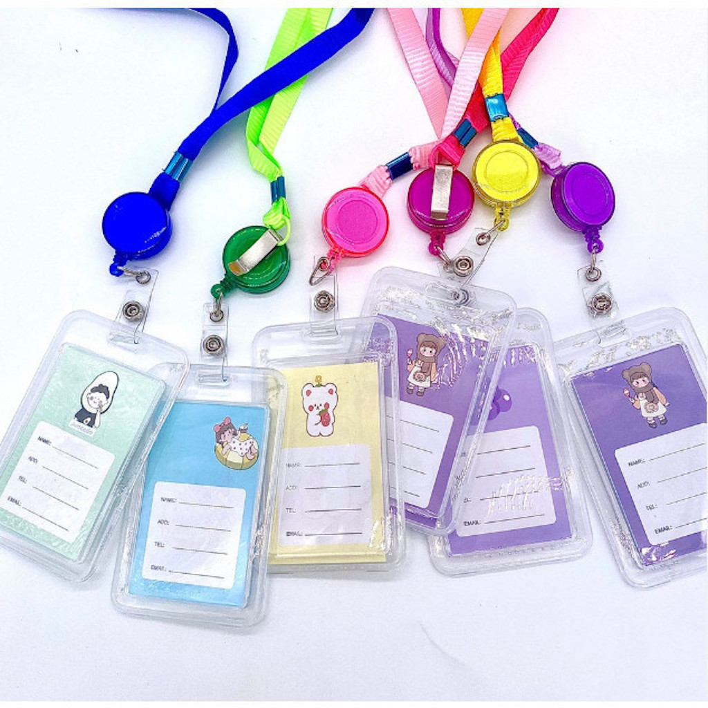 KIT/5/10/20 Porta Crachá Com Cordão Bilhete Cartões/Ultra resistente/estudante
