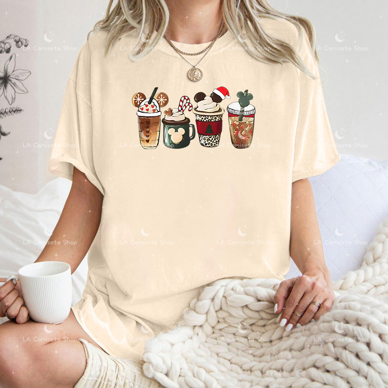 [Camiseta Premium Algodão Puro]LA Camiseta Feminina Premium Plus Size  Natal, Mickey Neve, Oversized #yt112519