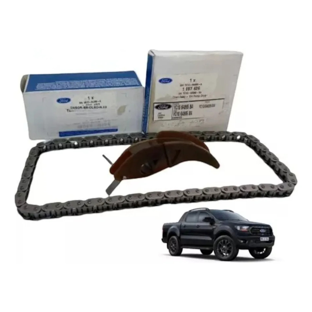 Corrente E Tensionador Bomba Oleo Motor Ford Ranger 3.2 5cil