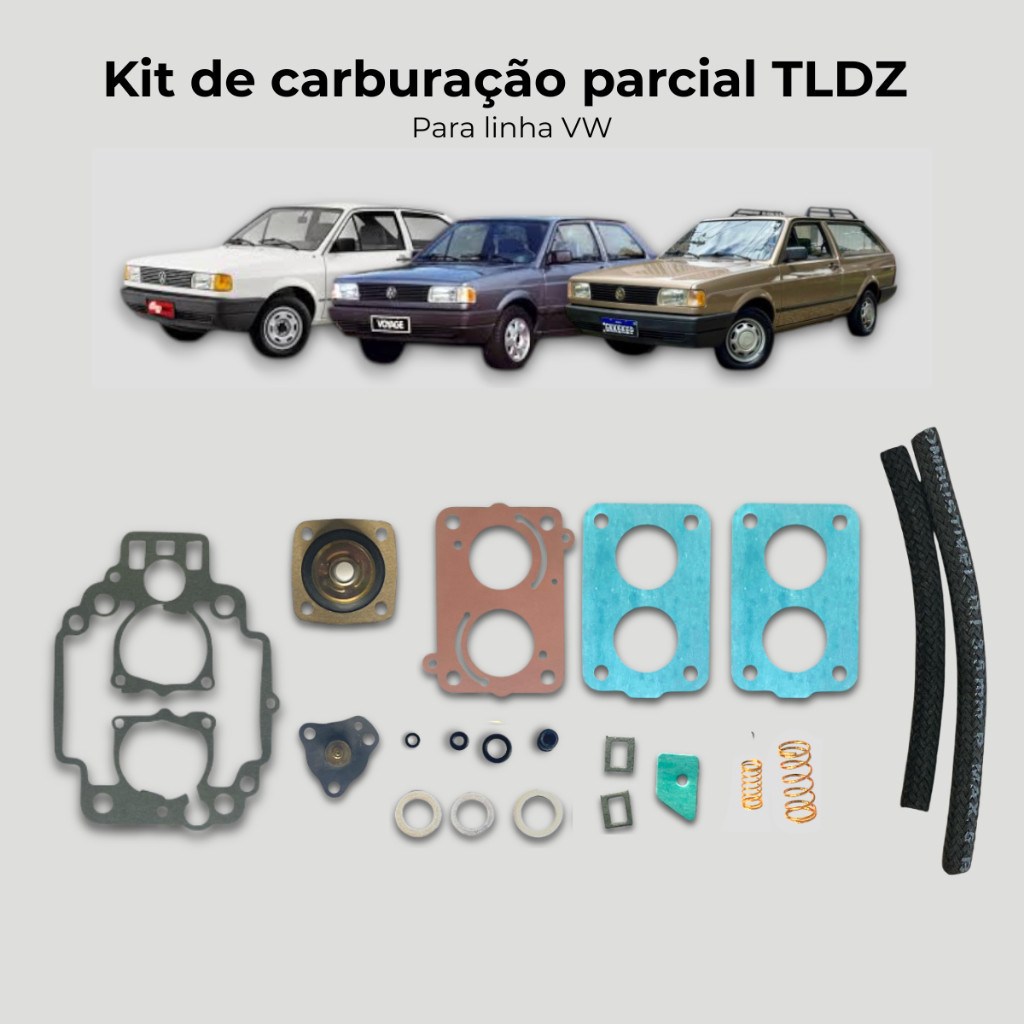 Reparo e juntas do carburador Parcial do Weber 495 Tldz Gol Voyage Parati Saveiro