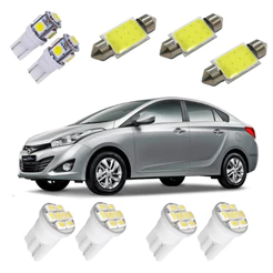 Kit Lampadas Led Hb20 Hb20s Hb20x Pingo Teto Placa Ré Farolete Super Branco 12 Volts