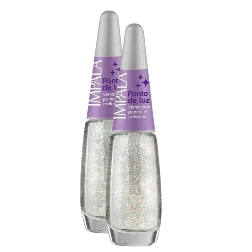 Kit 2 Esmalte Impala Verniz Ponto De Luz com 7,5ml