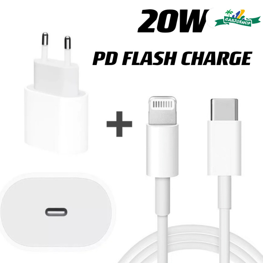 Carregador PD de 20 W compatível com cabo 1miPhone - todos os modelos em Oferta na Shopee