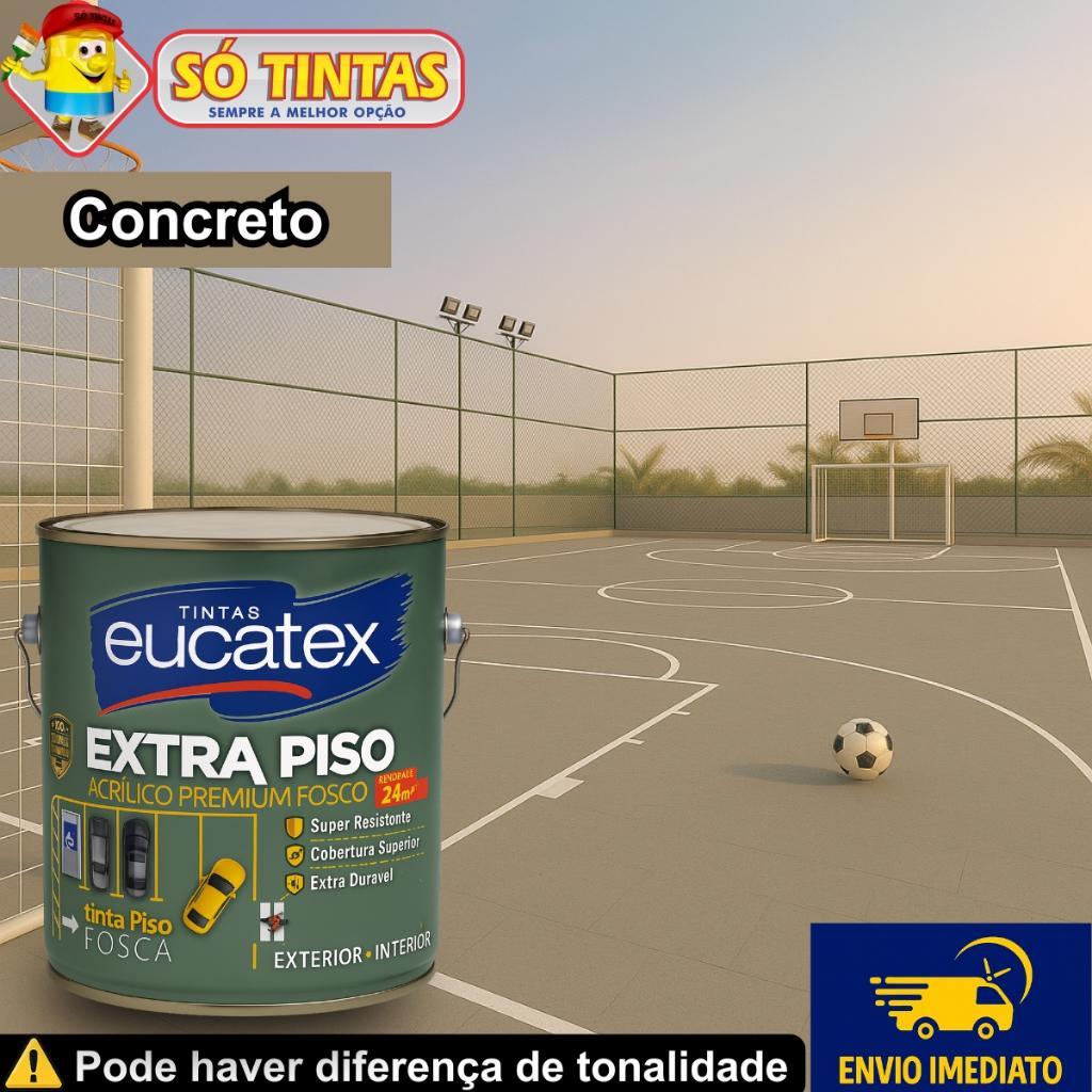 Tinta para Piso e Muro Concreto Eucatex Lavável Extra Piso 3,6L Ideal para Piso Externo