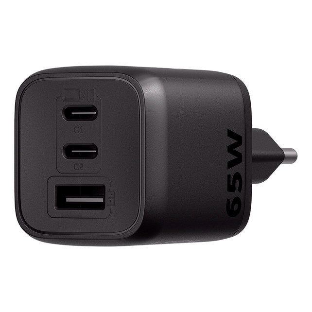 Carregador Turbo 2 portas Usb-c 1 porta Usb-a Ec 21 Power 65w Gan Intelbras