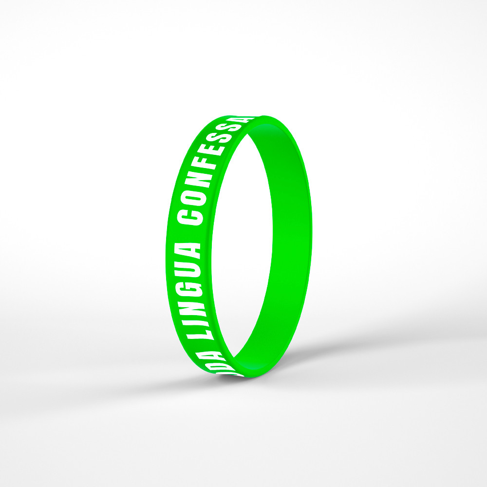 Pulseira De Silicone Verde Neon | Toda Língua Confessará em Oferta na Shopee