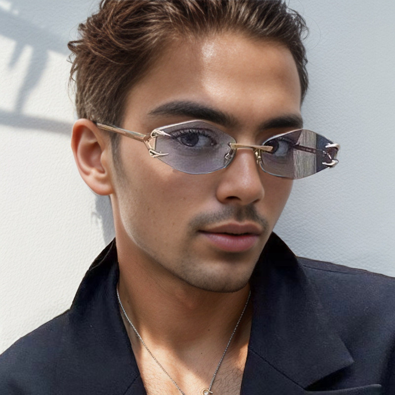 Óculos de Sol Femininos com Armação Personalizada, Óculos de Sol Poligonais, Óculos Casuais Hip-Hop para Homens, Óculos 