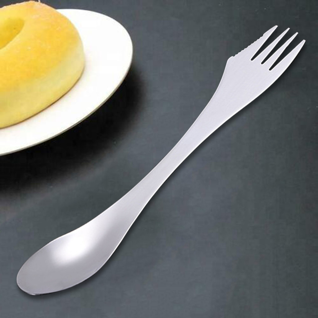 Spork De Aço Inoxidável 3-Em-1 Colher Ultraleve Panelas Portátil Garfo Faca Acampamento Ao Ar Livre Piquenique Viagem Ta