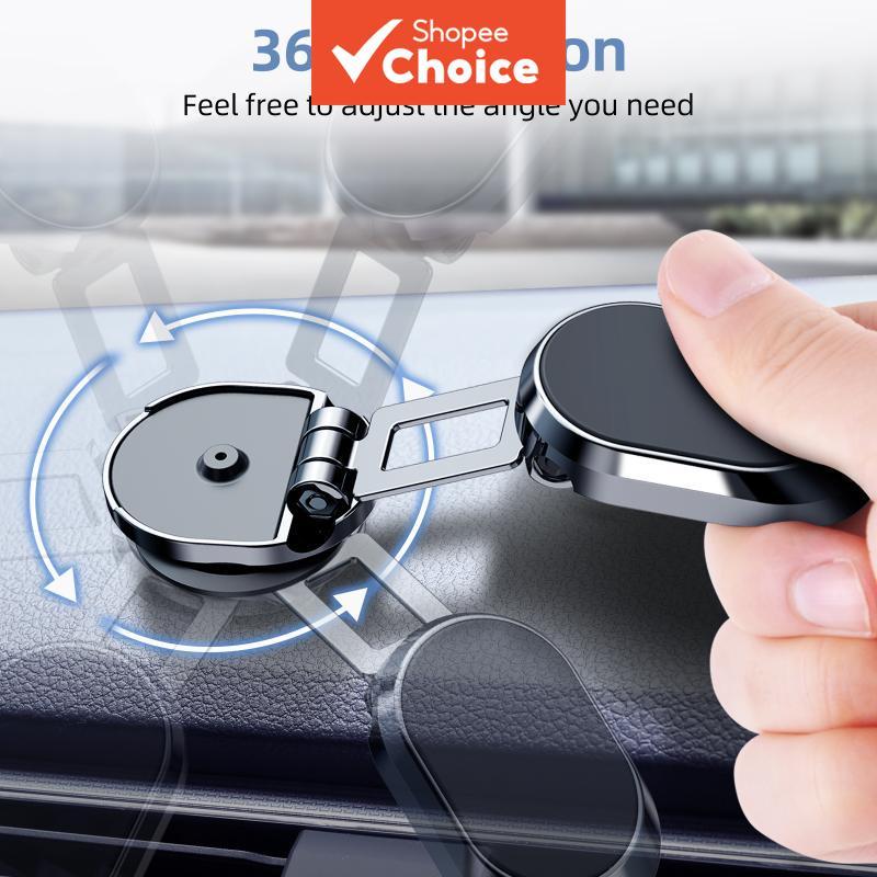 Suporte Magnético para Celular Hdoorlink 360 Rotacionável – Montagem Dobrável para Carro, Ideal para Smartphones e GPS,