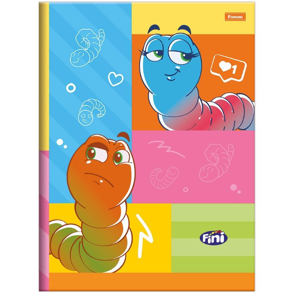 Caderno Brochurão Grande 20x27,5cm 80 Folhas Fini Minhocas Foroni em Oferta na Shopee