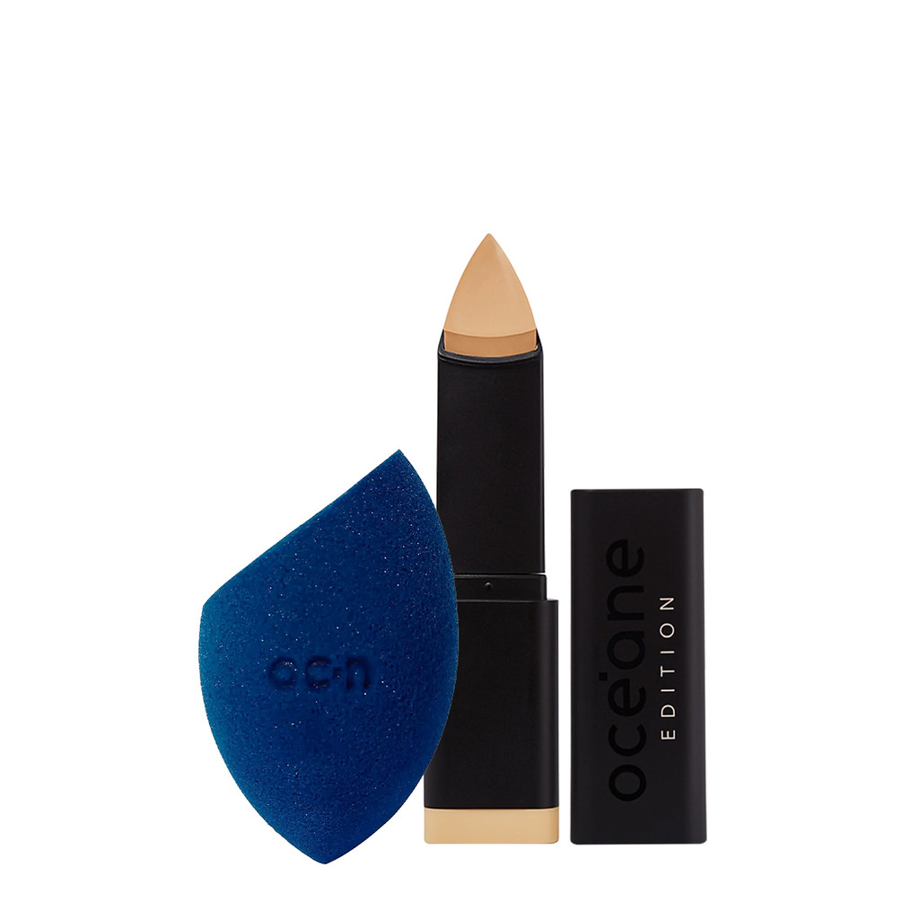 Kit Océane Edition Foundation Stick Semi-Matte Sand Flat Blend Base Esponja (2 produtos) em Oferta na Shopee