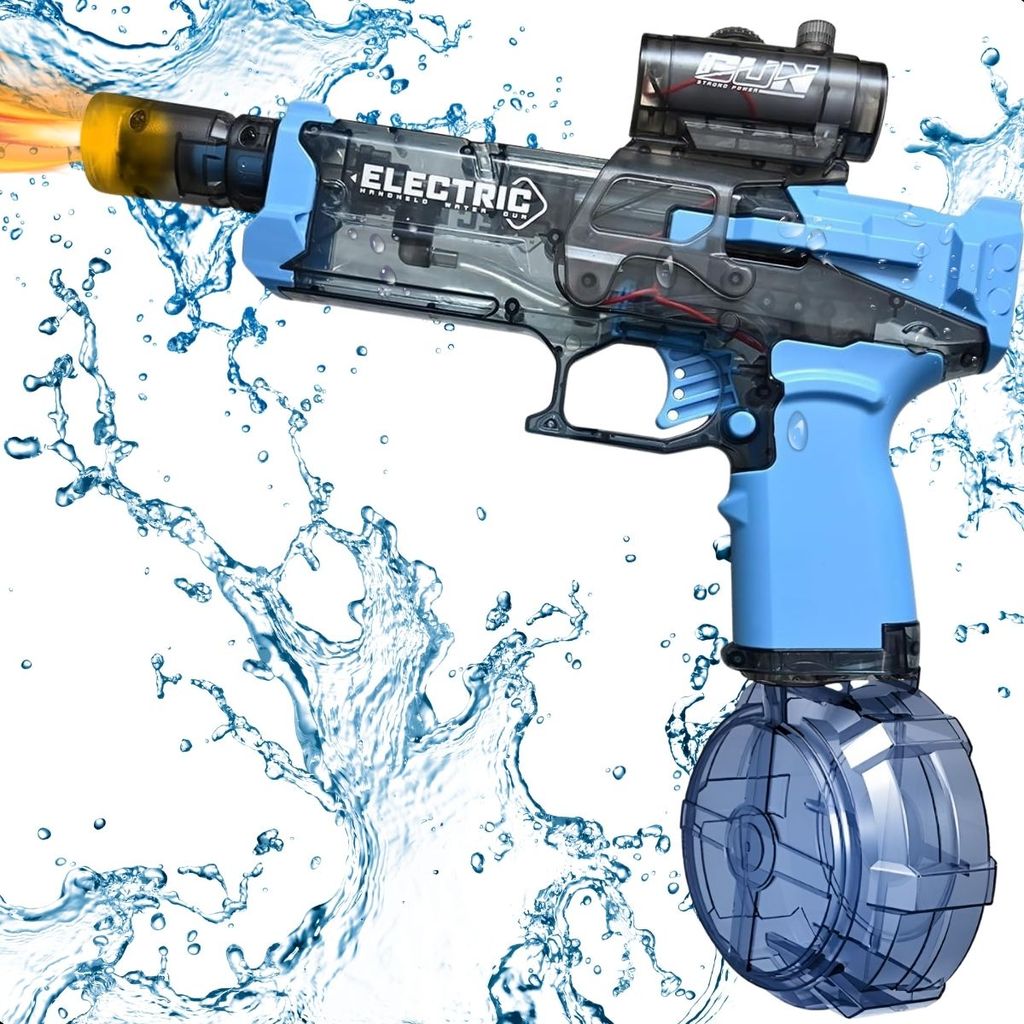 Arma De Água Pistola Brinquedo Elétrica Lançador Piscina Led Automática Alta Pressão