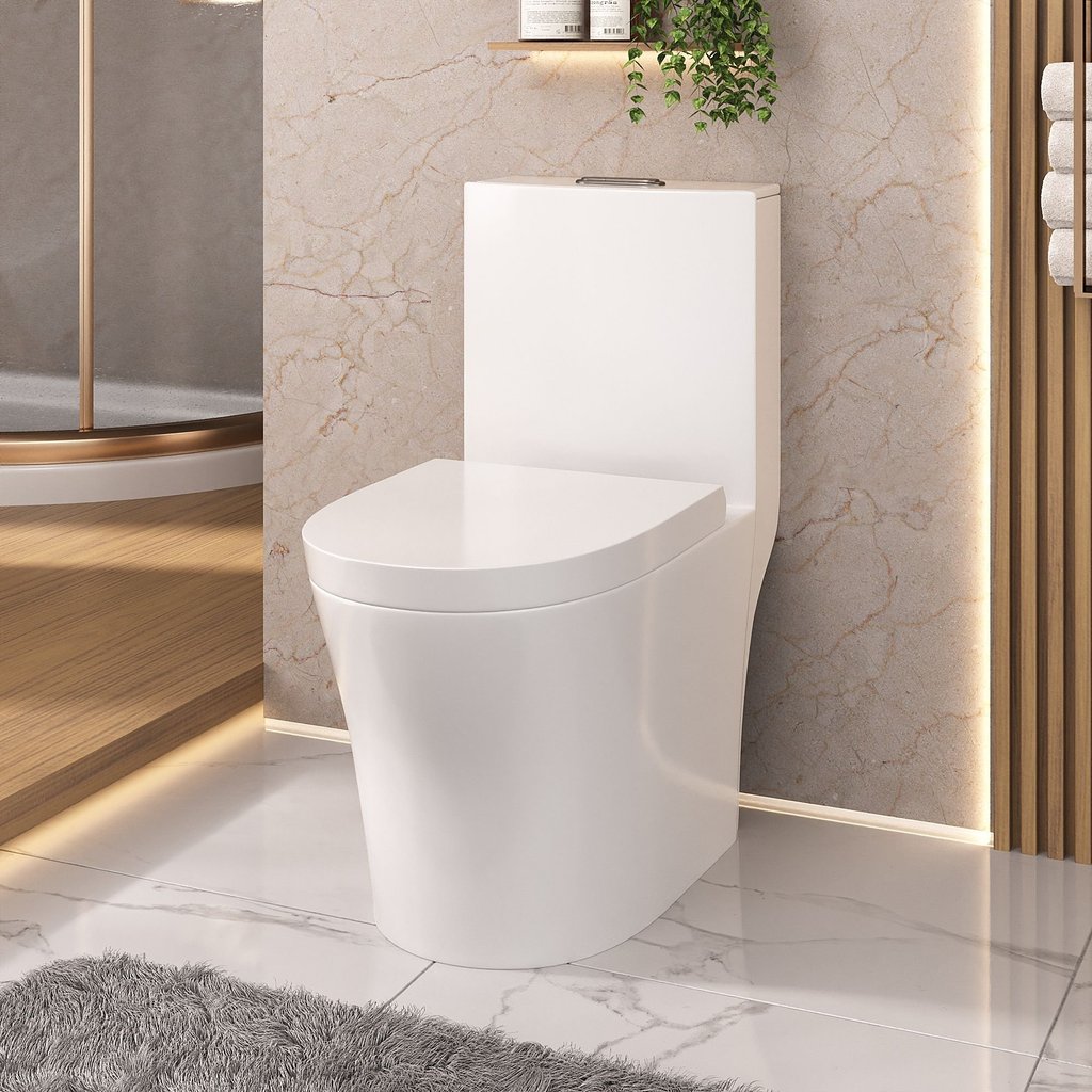 Vaso Sanitário Monobloco Assento Soft Close Adm854 Adamas em Oferta na Shopee