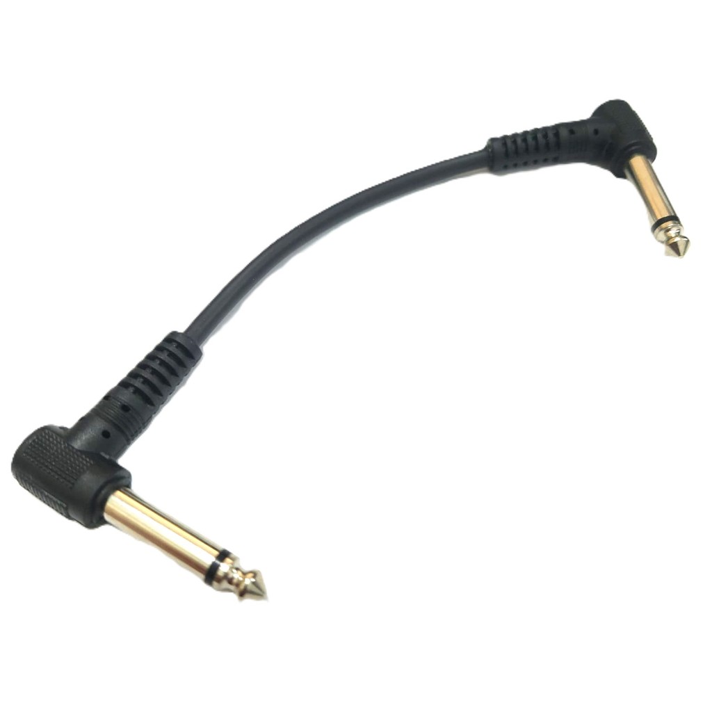 CABO 17 CENTÍMETROS P10 EM L CURTO PARA PEDAL PEDALEIRA EQUIPAMENTOS GUITARRA SINAL AUDIO MESA SOM