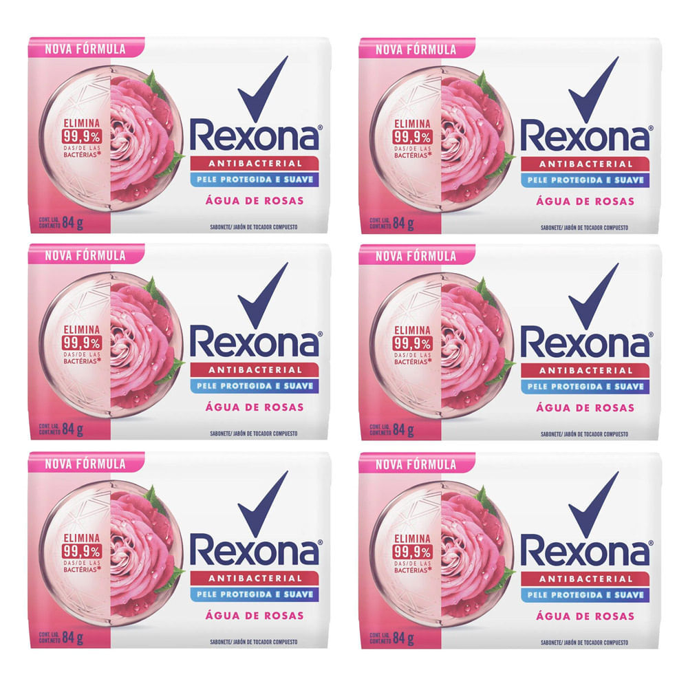 Kit 6 Sabonete em Barra Rexona Orchid Fresh 84g em Oferta na Shopee