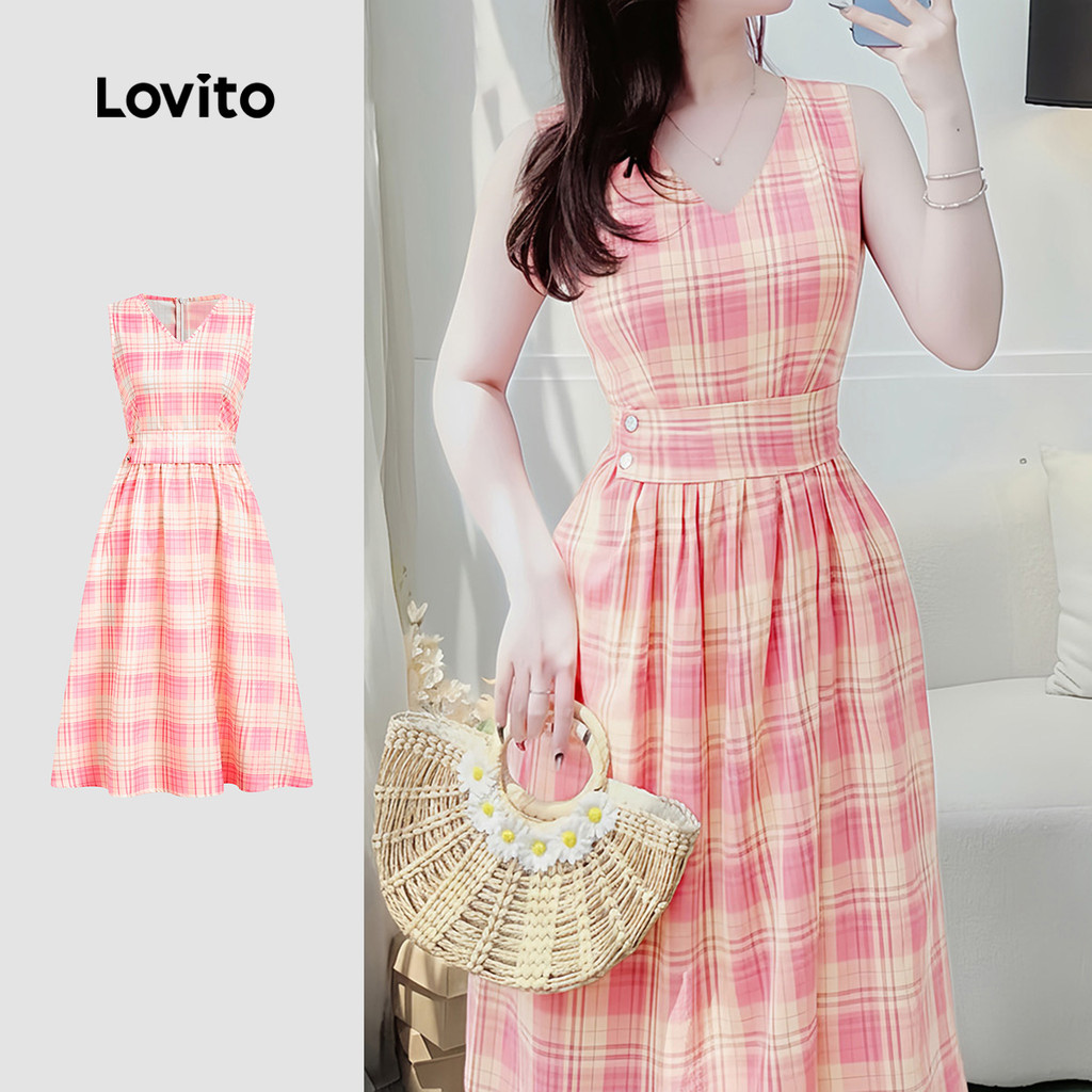 Lovito Vestido Elegante Primavera/verão para Mulheres L164LD183