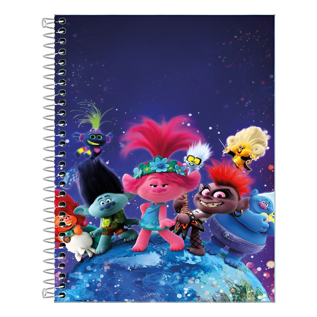 Caderno Trolls 10 Matérias 160 Folhas
