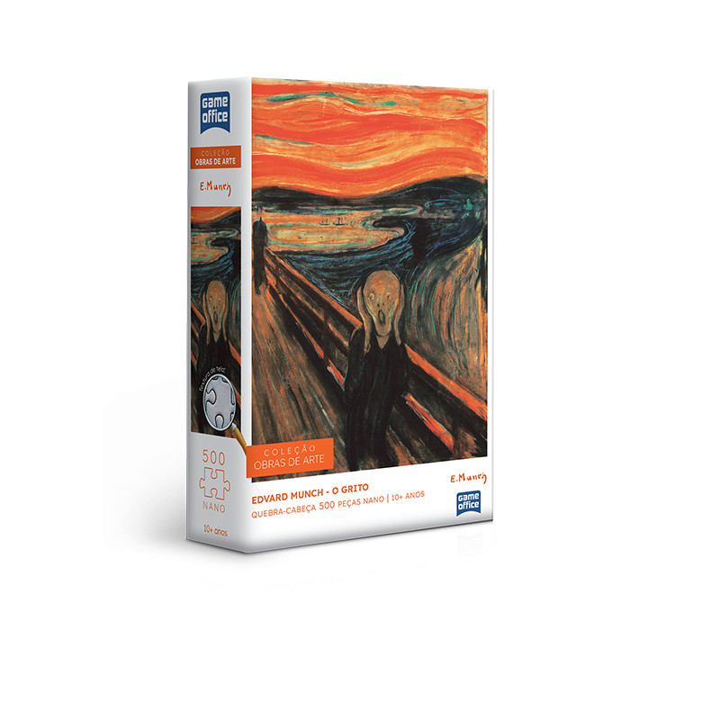 Quebra cabeça 500 peças O Grito - Edvard Munch Game Office em Oferta na Shopee